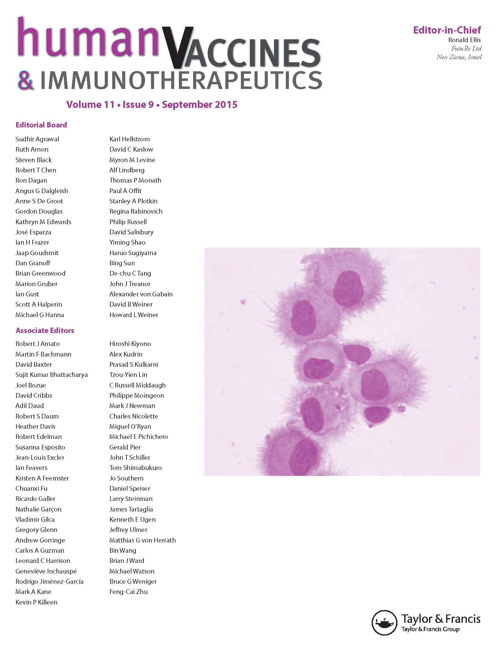 Cover image for Human Vaccines & Immunotherapeutics, Volume 15, Issue 9, 2019