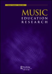 Cover image for Music Education Research, Volume 16, Issue 2, 2014