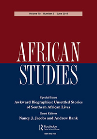 Cover image for African Studies, Volume 78, Issue 2, 2019