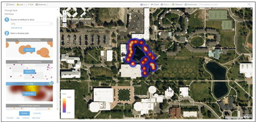 Figure 2. Final map showing the “visualization” of sound.