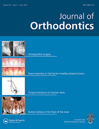 Cover image for Journal of Orthodontics, Volume 43, Issue 2, 2016