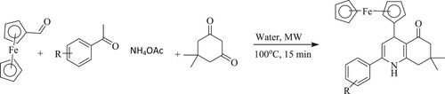 Scheme 8. Synthesis of quinoline derivatives using water as green solvent under the microwave method.