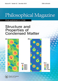 Cover image for Philosophical Magazine, Volume 99, Issue 23, 2019