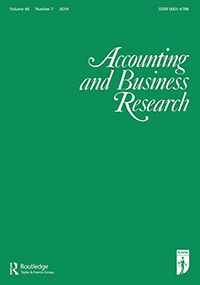 Cover image for Accounting and Business Research, Volume 46, Issue 7, 2016