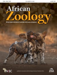 Cover image for African Zoology, Volume 56, Issue 2, 2021