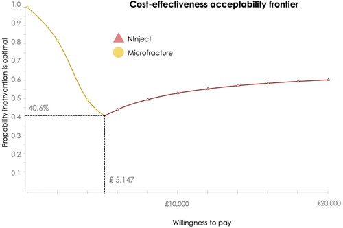 Figure 4. Cost-effectiveness acceptability frontier.