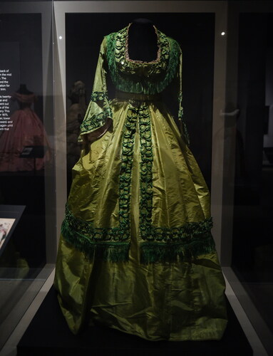 Figure 3 Dinner dress, Canadian, silk, ca. 1873. Ivan Sayers collection. Photo credit: Rebecca Blissett and Museum of Vancouver.