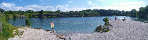 Figure 1. The former quarry ‘lake’ swimming venue.