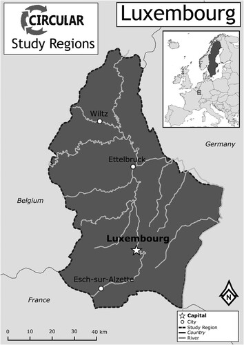 Figure 3. Map of Luxembourg.
