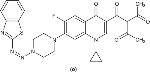 Figure 14.  Ciprofloxacin derivative (o).