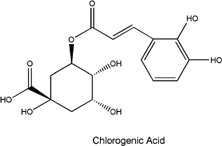 Figure 4 Chemical structure of 5-O-cafeoylquinic acid (chlorogenic acid).