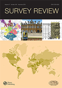 Cover image for Survey Review, Volume 47, Issue 345, 2015