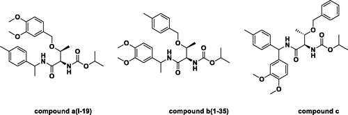 Figure 2. The three structures of designed threonine derivatives.