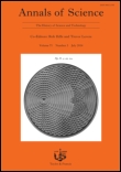 Cover image for Annals of Science, Volume 71, Issue 3, 2014