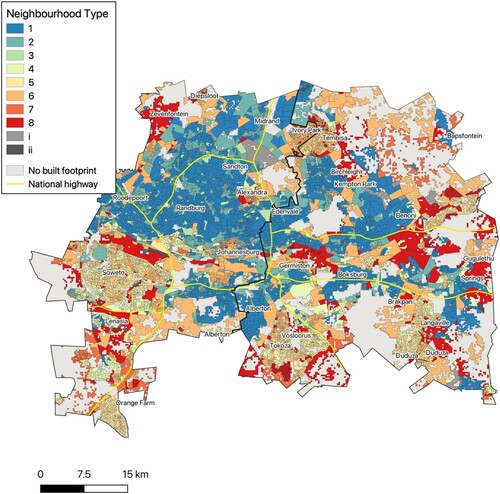 Figure 3. Johannesburg (left) and Ekurhuleni (right).Source: Census 2011 Small Area Layer; authors’ own estimates.