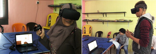 Figure 10. Participants were able to experience being in the designed shelters using a VR headset as well as make modifications.