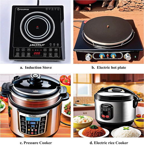 Figure 1. Types of Electric Cookstoves in Ghana.