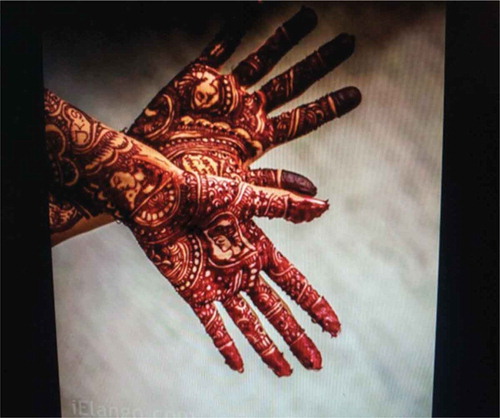 Figure 3. Photo of Indian traditional hand painting henna.