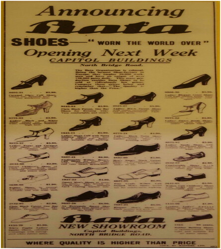 Figure 12. Bata advertisement 3, 1931. The Straits Times.