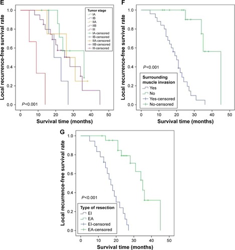 Figure 2 Kaplan–Meier curves of the local recurrence-free survival of patients with sacral chordoma.