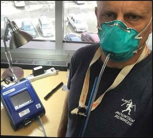 Figure 3. Fit test of N-95 respirator.