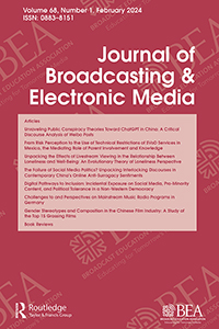 Cover image for Journal of Broadcasting & Electronic Media, Volume 68, Issue 1, 2024