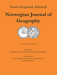 Cover image for Norsk Geografisk Tidsskrift - Norwegian Journal of Geography, Volume 71, Issue 3, 2017