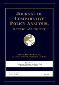 Cover image for Journal of Comparative Policy Analysis: Research and Practice, Volume 17, Issue 3, 2015