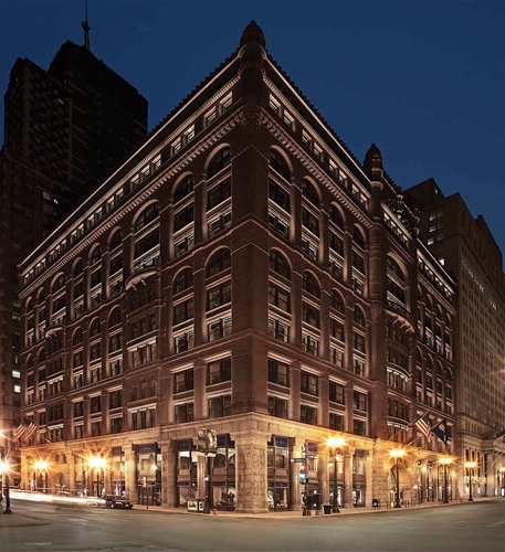 Fig. 13. The Rookery, Chicago, Illinois, 2011. Architecture: Daniel Burnham and John Wellborn Root, 1888. Lighting design: Office for Visual Interaction. Photo by Adam Daniels. Image © Adam Daniels Photography.