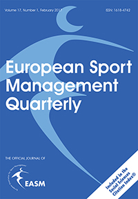 Cover image for European Sport Management Quarterly, Volume 17, Issue 1, 2017