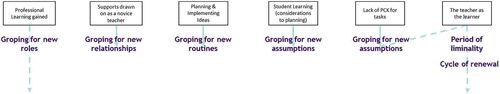 Figure 5. Relation of Schlossberg’s Indicators onto Themes (moving through).