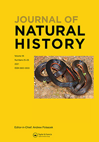 Cover image for Journal of Natural History, Volume 55, Issue 25-26, 2021