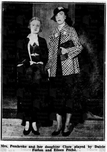 Figure 5. Dulcie Foston, left, in a play staged by YWCA in Singapore. Photo published in Morning Tribune, 24 July 1936, 12.