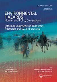 Cover image for Environmental Hazards, Volume 20, Issue 1, 2021