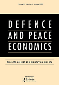 Cover image for Defence and Peace Economics, Volume 31, Issue 1, 2020