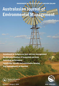 Cover image for Australasian Journal of Environmental Management, Volume 27, Issue 3, 2020