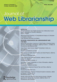 Cover image for Journal of Web Librarianship, Volume 15, Issue 4, 2021