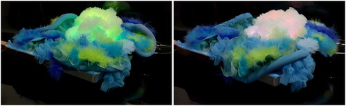 Figure 3. Two different states of Coral Morph during shape-changing movement.