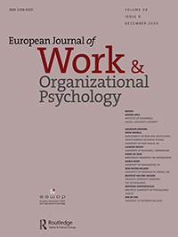Cover image for European Journal of Work and Organizational Psychology, Volume 29, Issue 6, 2020