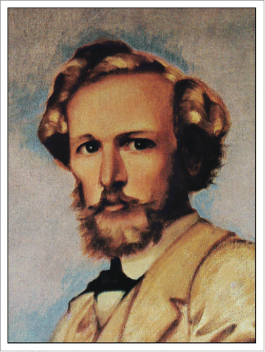 Figure 1. Ernst Haeckel (1834-1919) at around 35 years old. As a young professor at the University of Jena, he wrote his first book, General Morphology of Organisms. Principles of the Organic Morphological Sciences, Mechanically foundet by the Theory of Descent as Introduced by Charles Darwin (1866). Image courtesy of U. Kutschera, private collection.