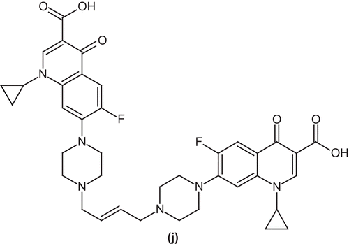 Figure 9.  Ciprofloxacin derivative (j).