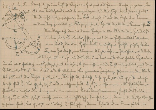 Figure 6. Letter from Elli Heesch to Heinrich Heesch, Gelsenkirchen, 12 September 1940. Elli Heesch discusses tiling of circular disks. © Göttingen State and University Library. Heinrich Heesch Collection. Cod. Ms. H. Heesch 241:5.