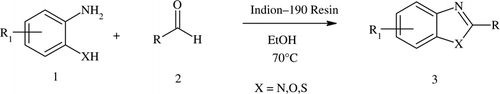 Scheme 1. Synthesis of benzimidazole, benzoxazole, and benzothiazole derivatives.