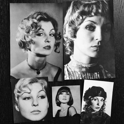 Figure 7 Photographers unknown, portraits of Valentina Chernova featuring her makeup and hairstyling skills, 1966–76. Courtesy of Valentina Chernova.