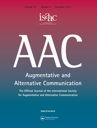 Cover image for Augmentative and Alternative Communication, Volume 33, Issue 4, 2017