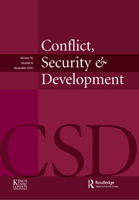 Cover image for Conflict, Security & Development, Volume 16, Issue 6, 2016