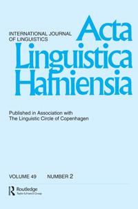 Cover image for Acta Linguistica Hafniensia, Volume 49, Issue 2, 2017