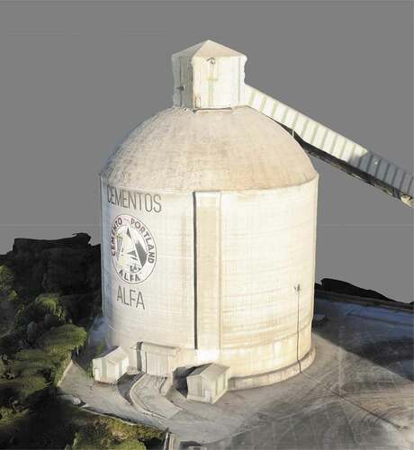 Figure 13. Texturized model of the silo (RGB).