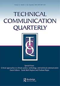 Cover image for Technical Communication Quarterly, Volume 32, Issue 3, 2023