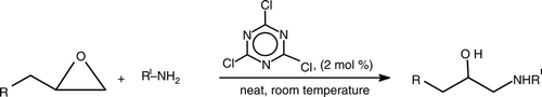 Scheme 3.  Opening of aliphatic epoxides with anilines.